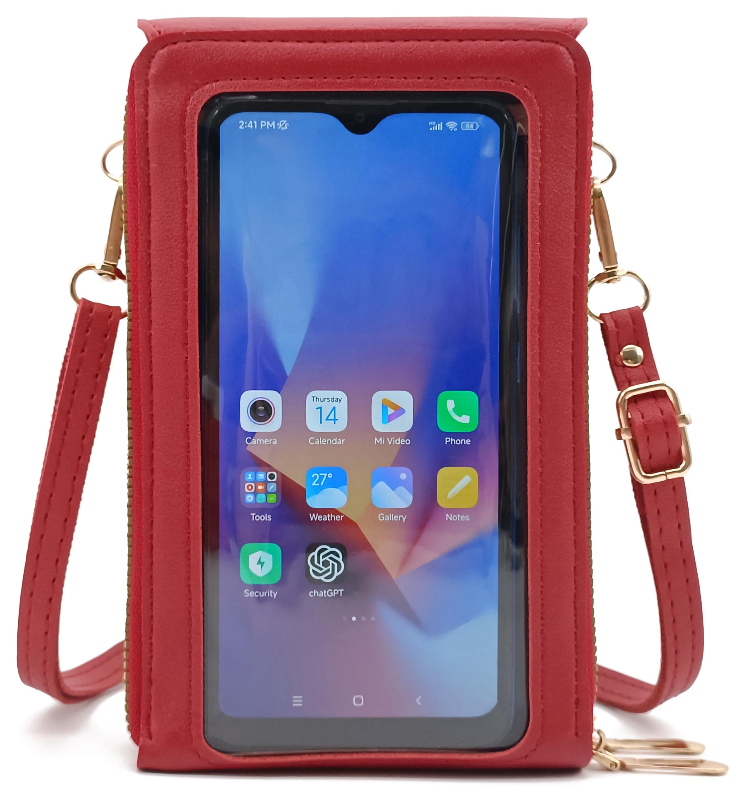 Zaewry Umhängetasche Crossbody Tasche für Damen, Verstellbar Schultergurt Mobile Wallet, Schultertasche, Mini Crossbody, Schultergurt und 3 Fächern