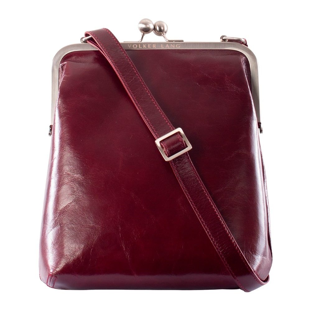 VOLKER LANG Schultertasche LOLA – Elegante Damen Bügeltasche aus