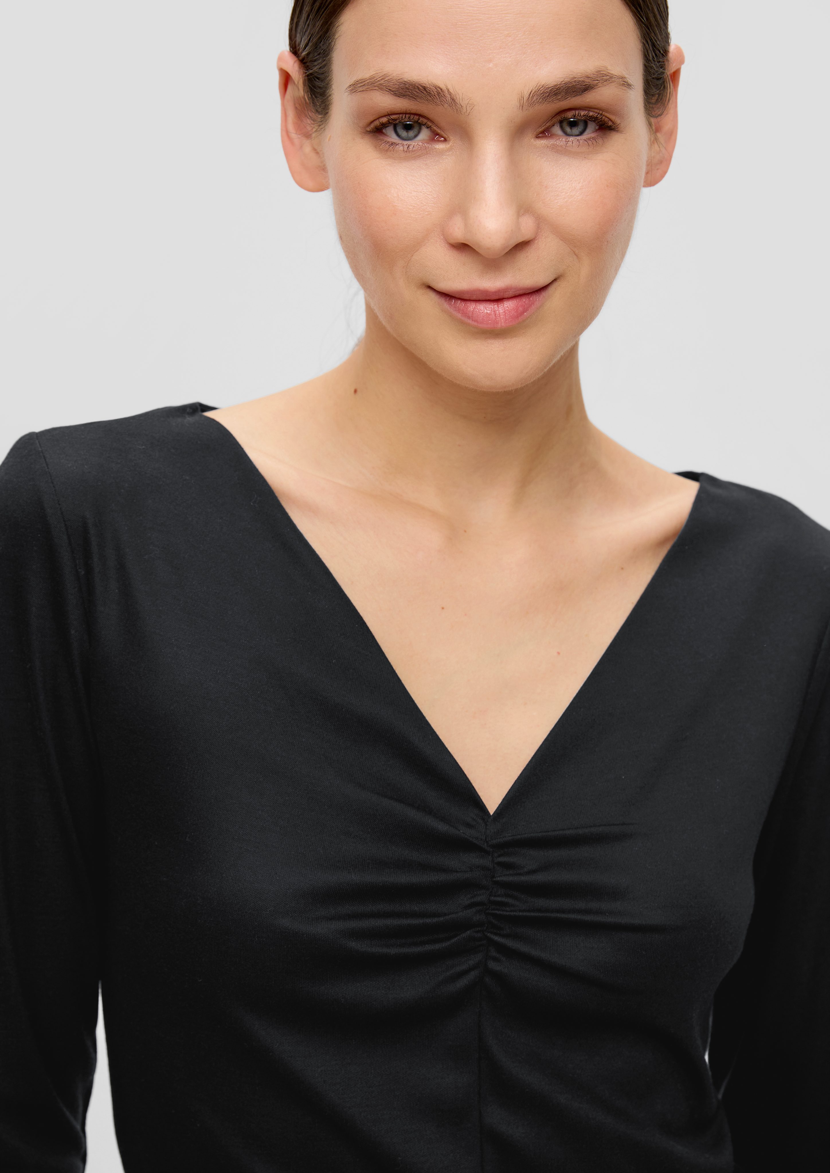s.Oliver BLACK LABEL 3/4-Arm-Shirt Shirt aus günstig online kaufen