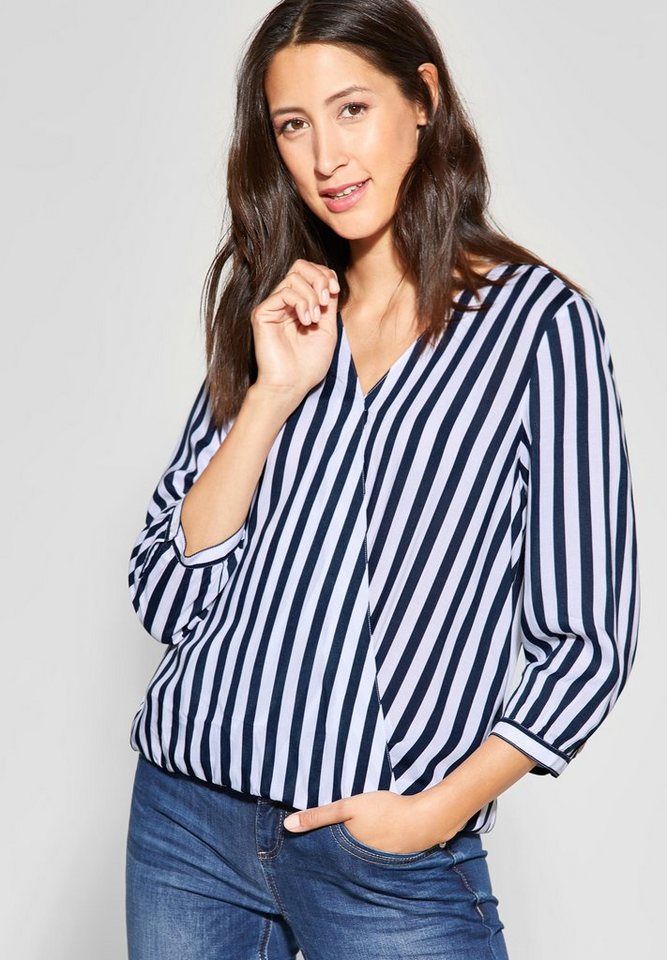 STREET ONE Wickelbluse mit Streifen STREET ONE Wickelbluse mit Streifen