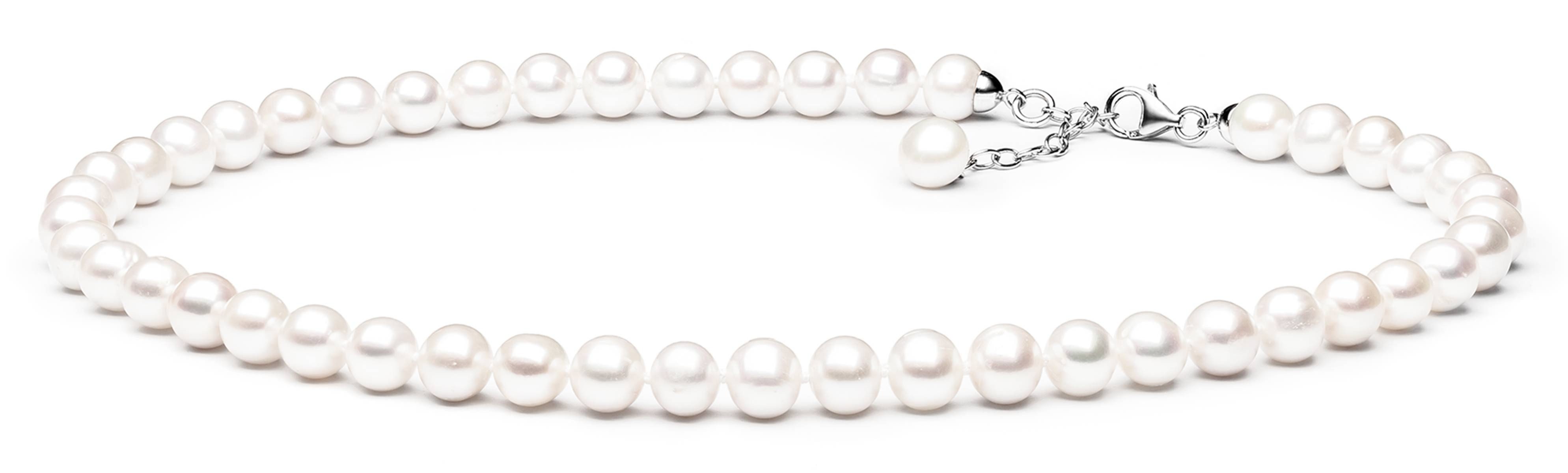 Gaura Pearls Perlenkette, klassisch, weiß, rund, günstig online kaufen