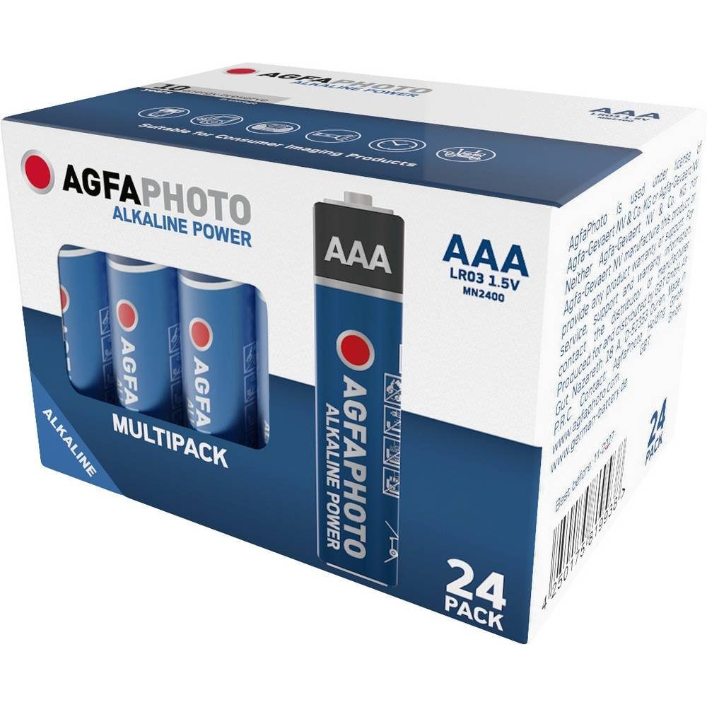 AgfaPhoto Alkaline Micro-Batterien Power, 24er-Set 110-819938 Batterie