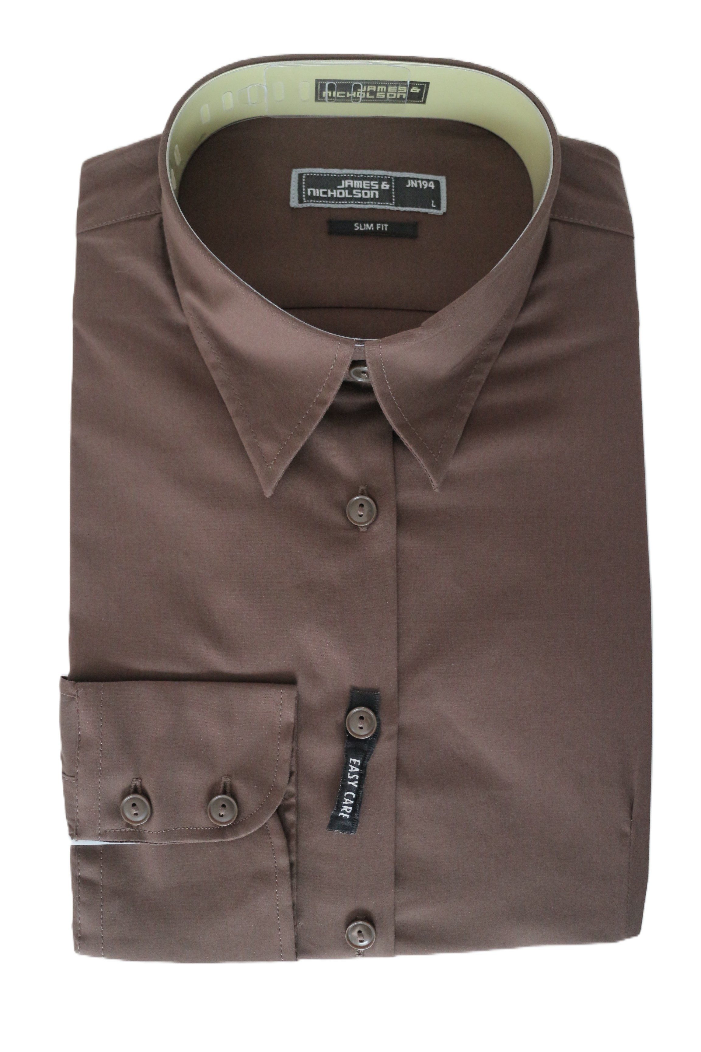 James & Nicholson Langarmbluse Körperbetont geschnittene Bluse mit Easy Car günstig online kaufen