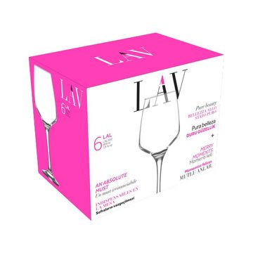 LAV Weinglas Weißweingläser Weißwein Trinkgläser Kelche 6er Set höchste Qualität, Glas
