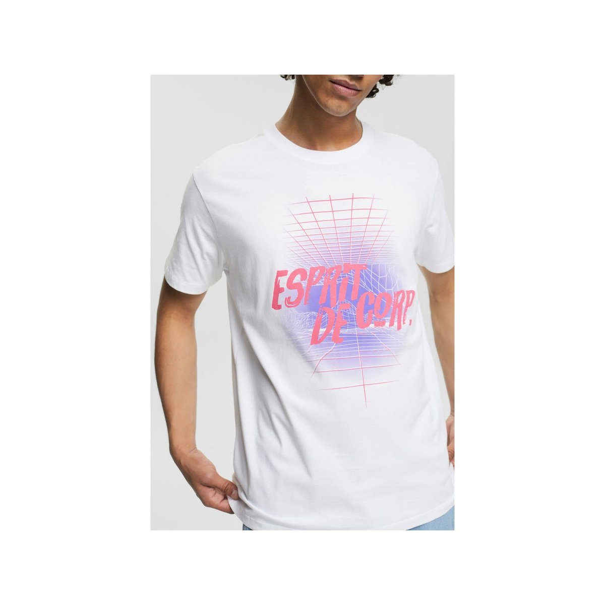 Esprit T-Shirt weiß passform (1-tlg) textil