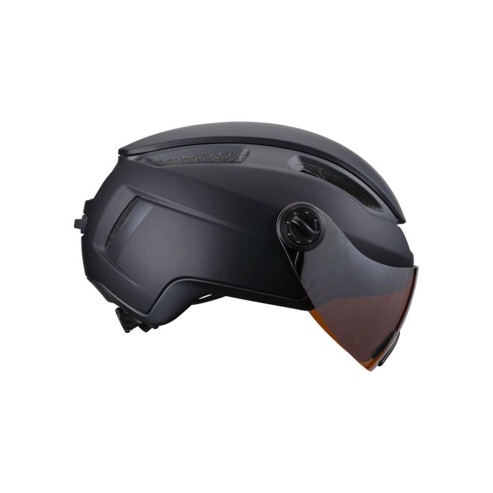 BBB Fahrradhelm BBB Helm Indra faceshield smoke mirror lens L matt schwarz