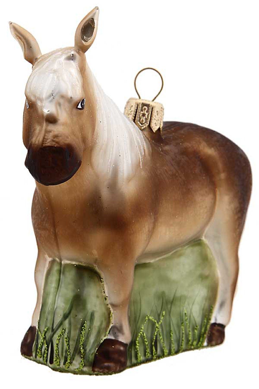 Hamburger Weihnachtskontor Christbaumschmuck Pony, - - mundgeblasen Dekohänger handdekoriert
