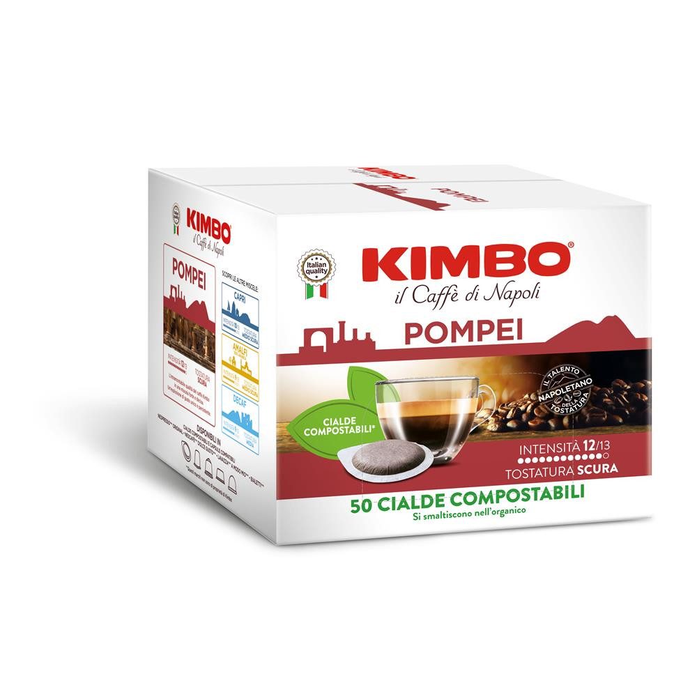 Kimbo Kaffee POMPEI 44mm ESE Pads 50 Stück Kaffeepads, 1 x 50 St., kräftig, vollmundig, intensiv