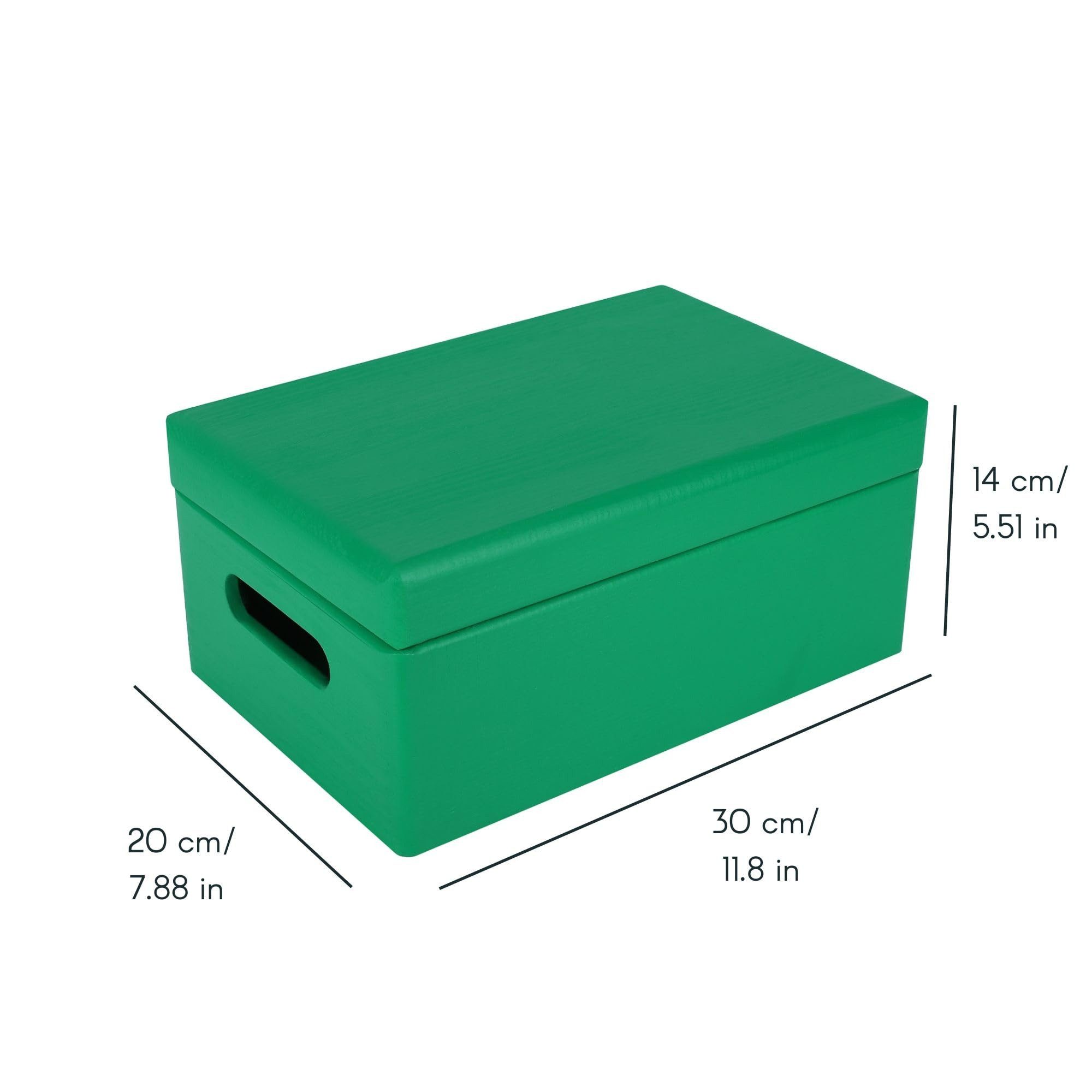 Creative Deco Holzkiste mit Deckel 30x20x14 cm (1cm) Erinnerungsbox