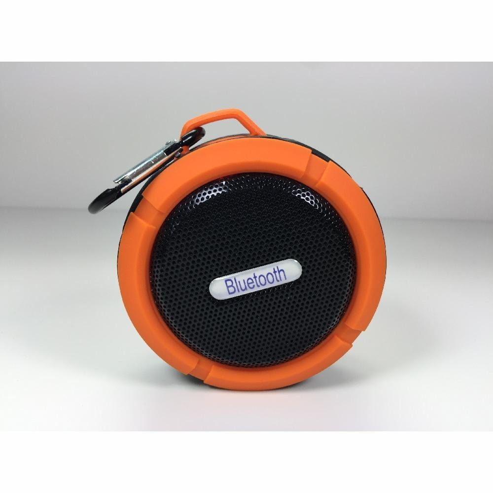 Out Lautsprecher Dusche Bigbuy Mic orange Wireless-Saug-Speaker für Bluetooth-Lautsprecher