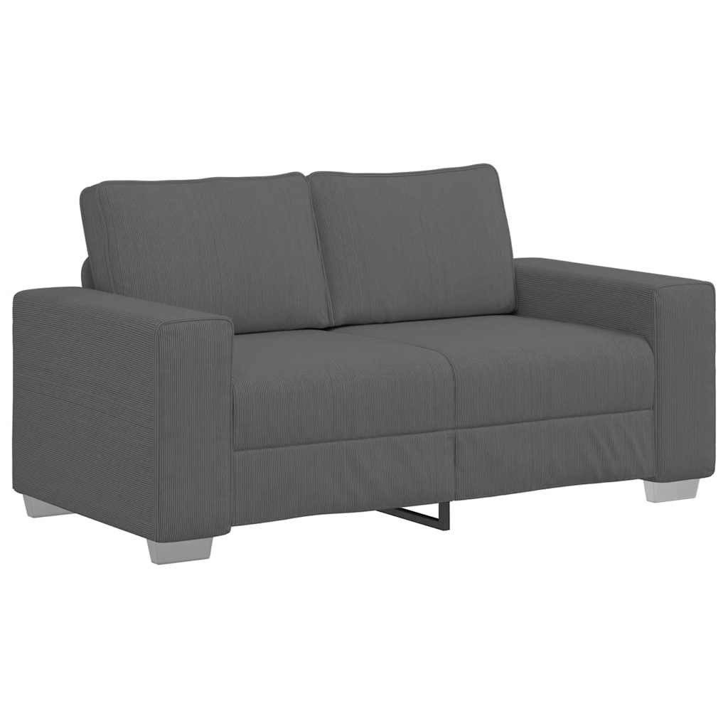 vidaXL Sofa Zweisitzer-Sofa Dunkelgrau 160x77x82 cm Cordstoff, 1 Teile