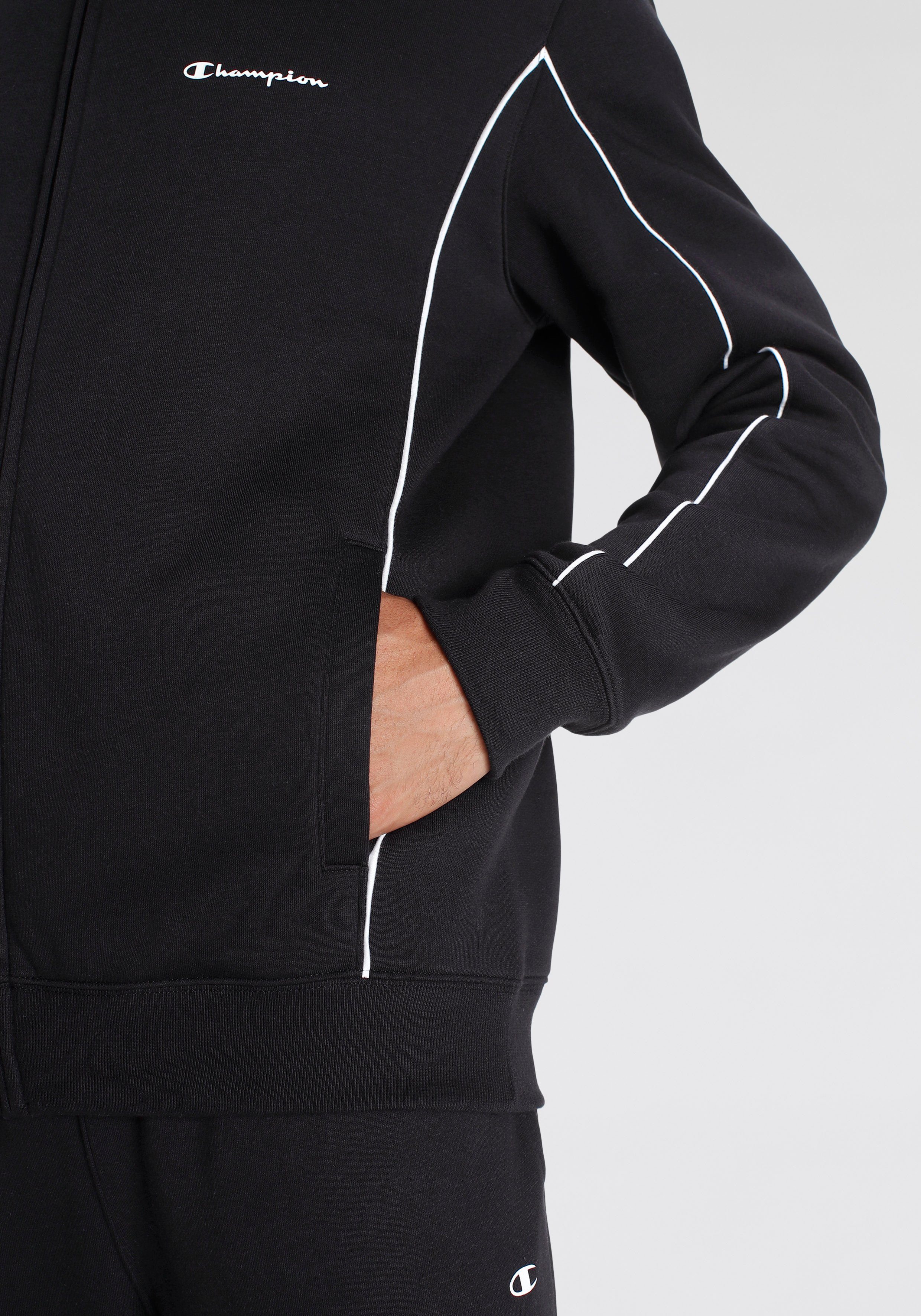 Classic Sweatsuit Zip Champion schwarz Full Jogginganzug