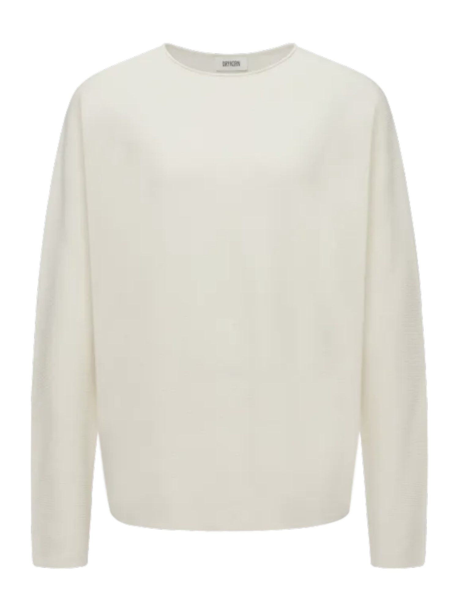 Drykorn Strickpullover natur,Basic,Baumwolle,Unifarben,Rundhals,Lang,Oversized
