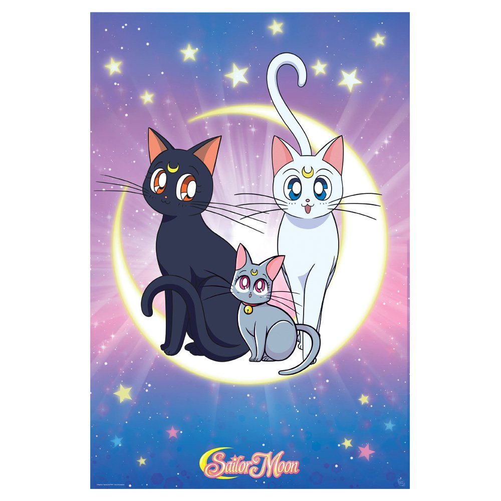 GB eye Poster Luna, Artemis & Diana - Sailor Moon, Luna, Artemis & Diana