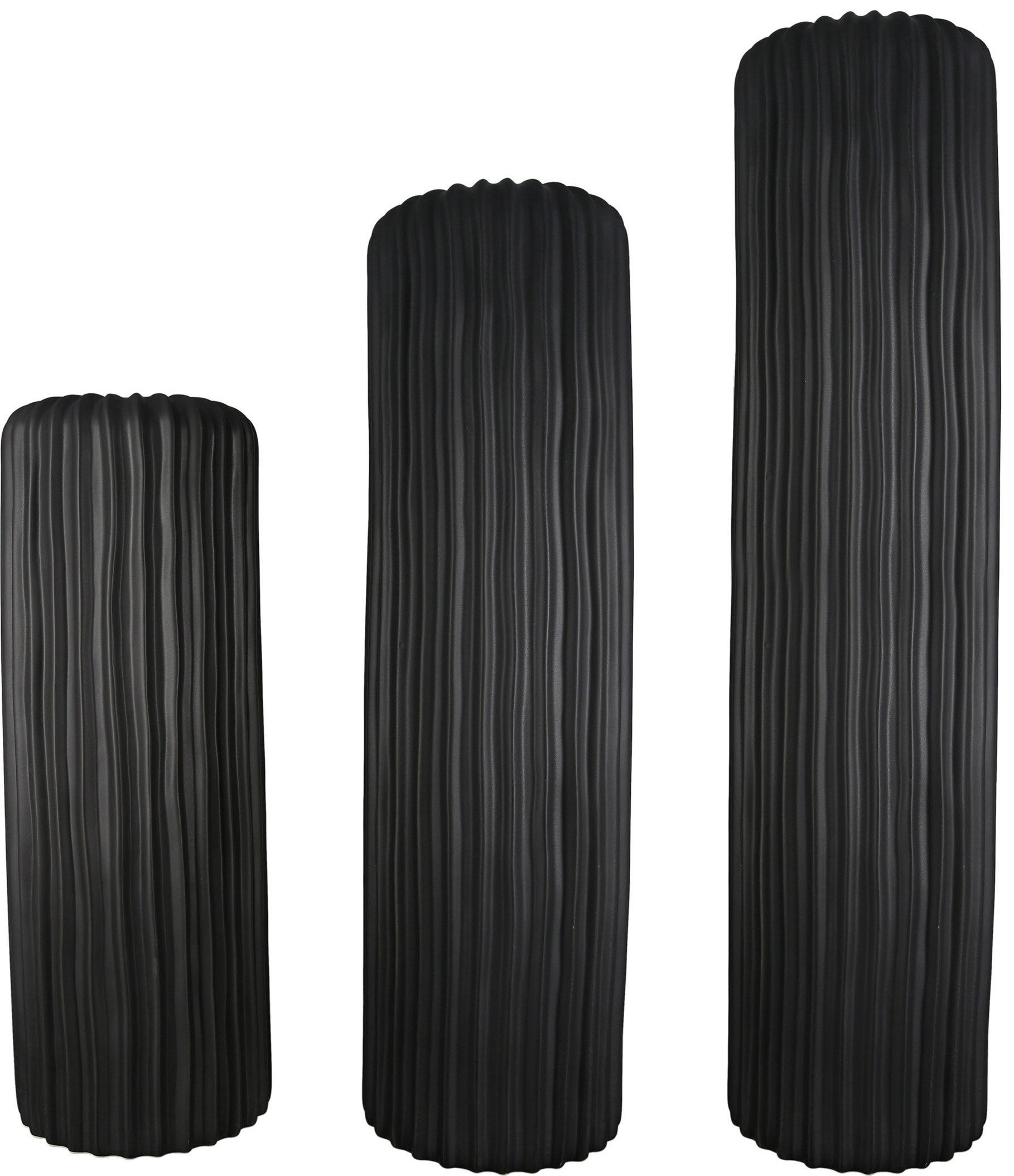 Casablanca by Gilde Bodenvase Fjord (1 St), Keramik, schwarz glasiert, 46 c günstig online kaufen