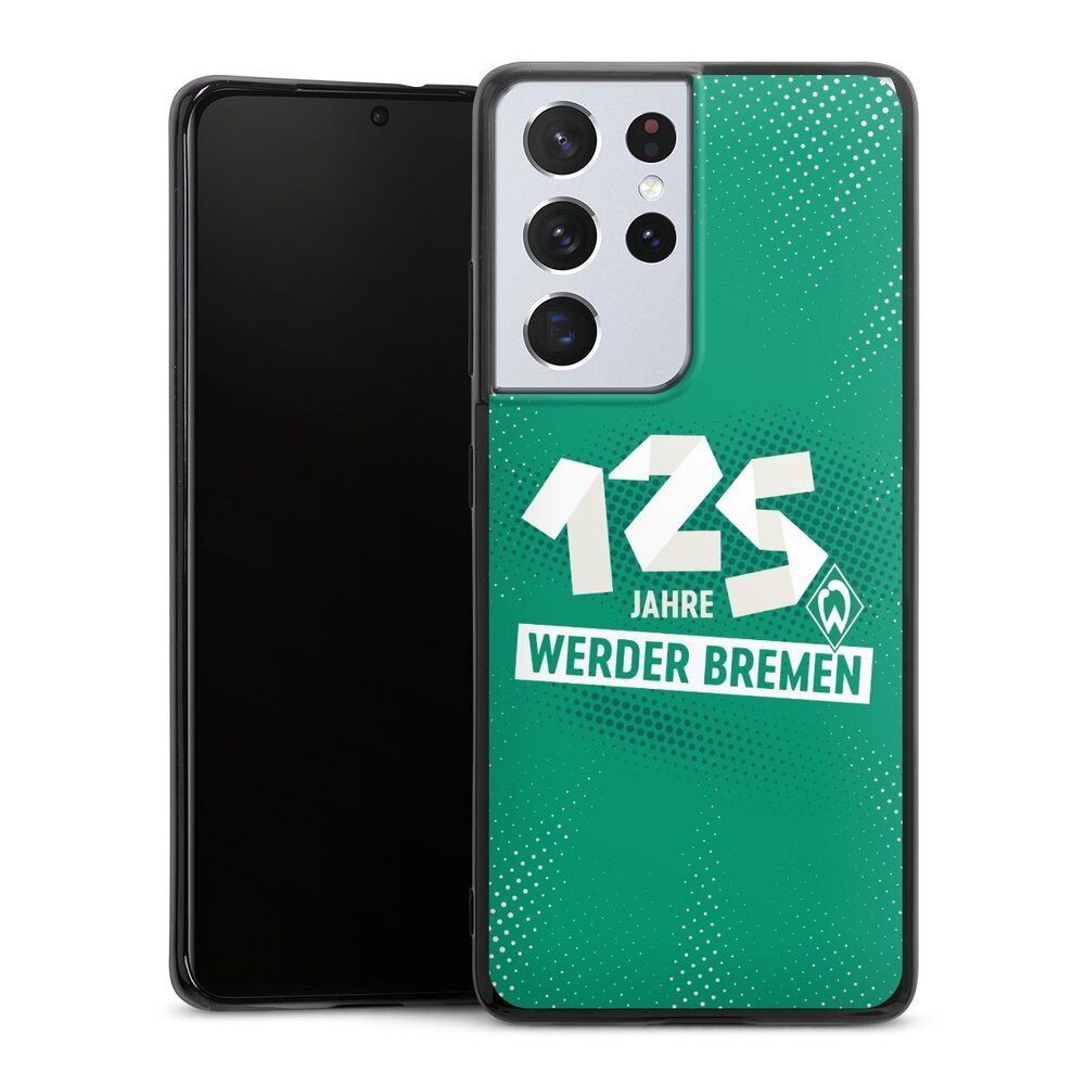 DeinDesign Handyhülle 125 Jahre Werder Bremen Offizielles Lizenzprodukt, Samsung Galaxy S21 Ultra 5G Silikon Hülle Bumper Case Smartphone Cover