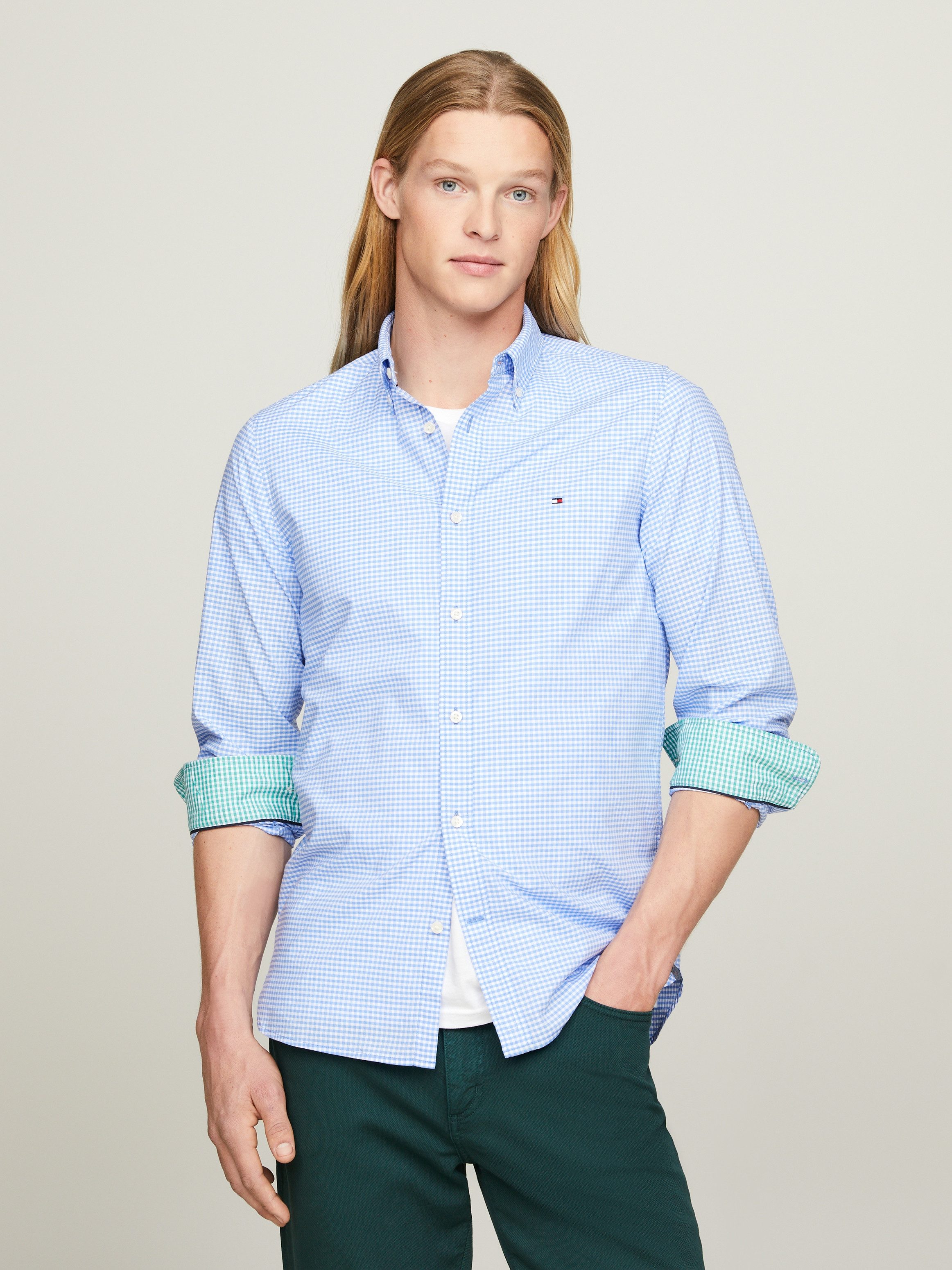 Tommy Hilfiger Karohemd FLEX TEXTURED GINGHAM günstig online kaufen