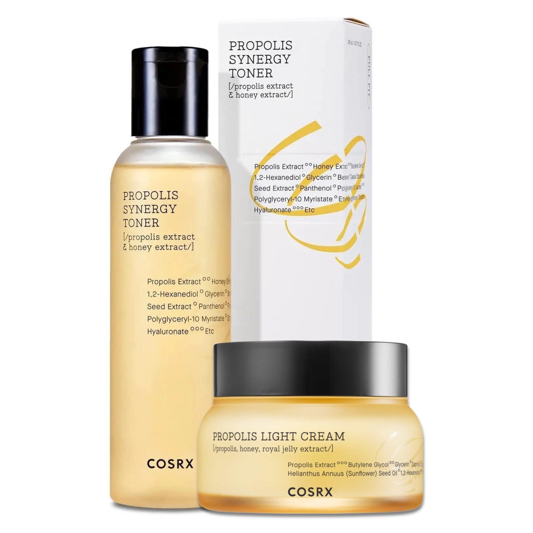 Cosrx Gesichtspflege-Set COSRX Full Fit Propolis Synergy Creme + Toner Tagespflege, 2-tlg., Gesichtspflege-Set, Hautpflege, COSRX, Toner, Creme