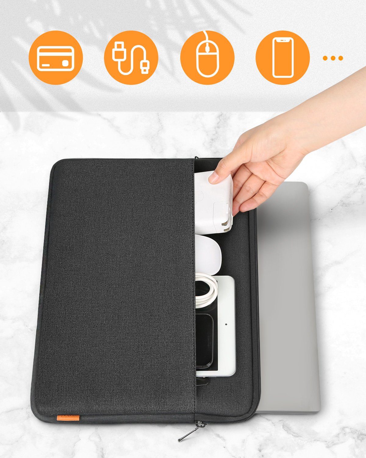 Inateck Laptop-Hülle Laptoptasche für 16 Zoll MacBook Pro M4/M3/M2/M1
