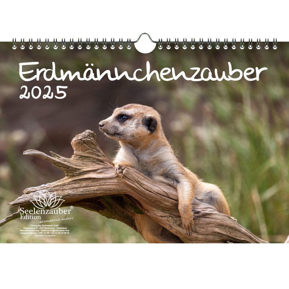 Seelenzauber Wandkalender Erdmännchenzauber DIN A4 Kalender für 2025 