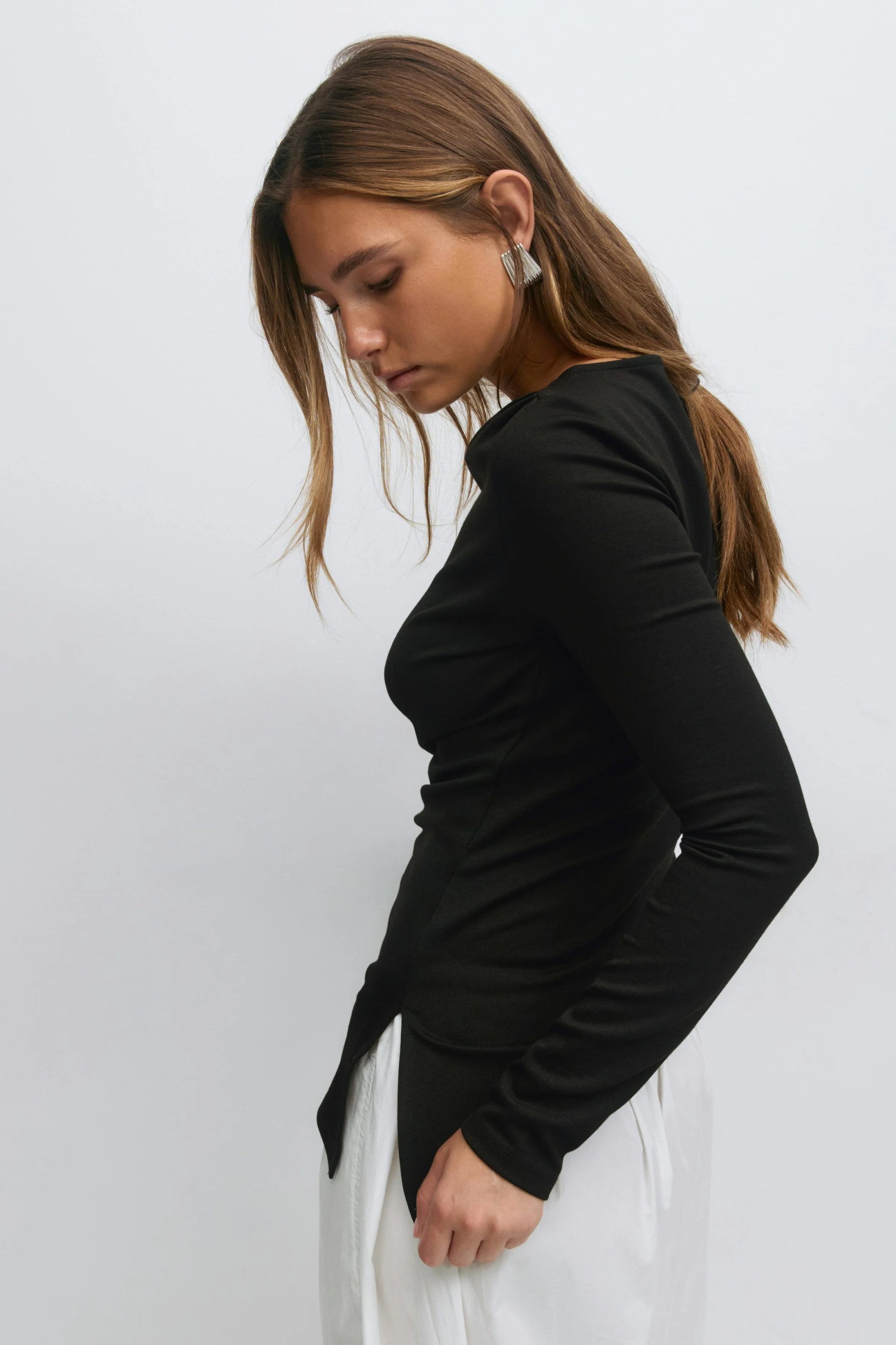 Gina Tricot Langarmshirt Immy asymmetric long sleeve top