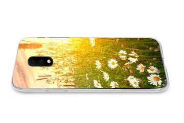 MuchoWow Handyhülle Blumen - Gänseblümchen - Natur - Sonne - Horizont, Phone Case, Handyhülle OnePlus 7, Silikon, Schutzhülle
