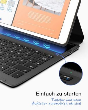 Inateck »Ultraleichte Tastatur Hülle für 10,2 Zoll iPad 9/8/7 Gen« iPad-Tastatur (für 10,5 Zoll iPad Air 3 2019, mit Smart Power Knopf, QWERTZ)