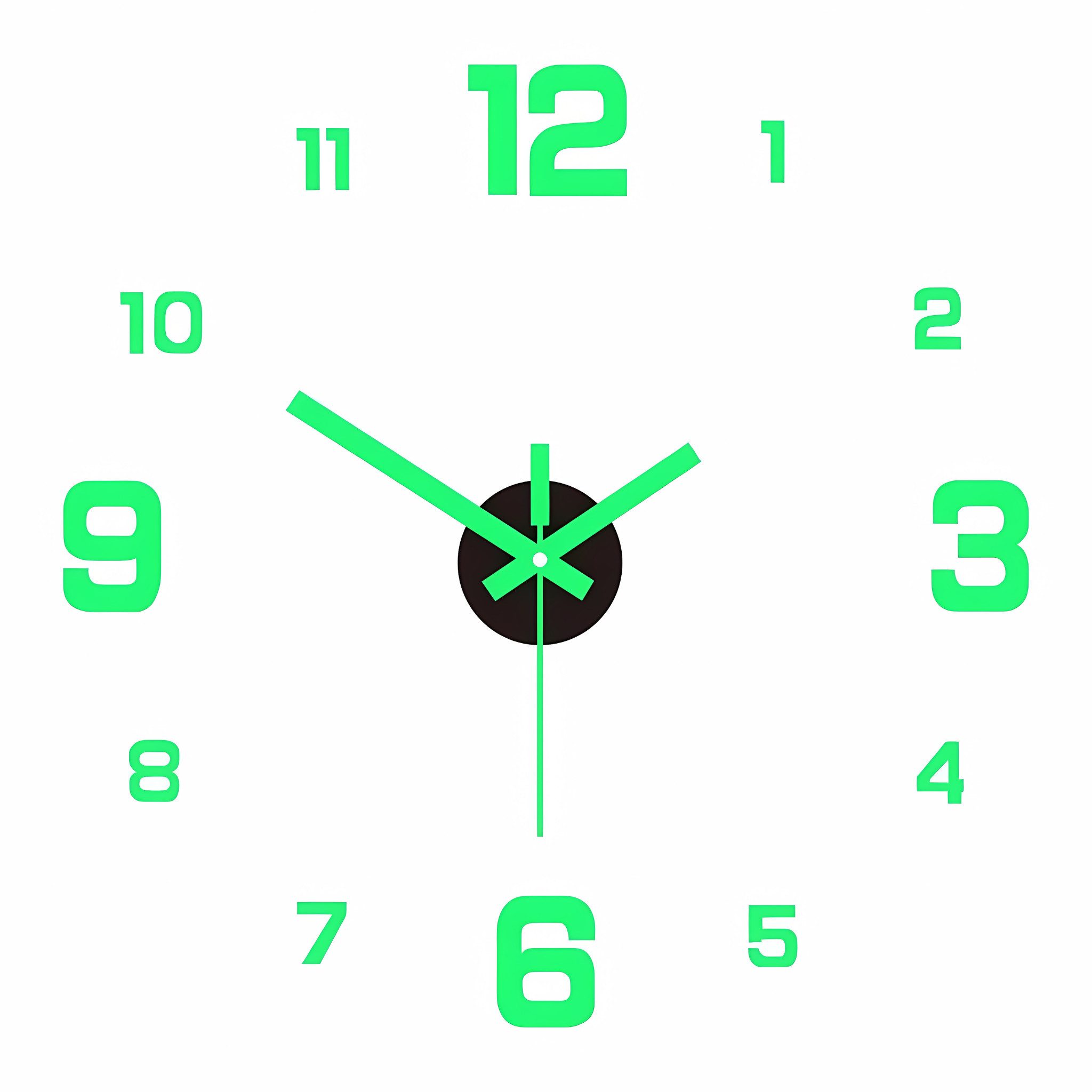 HS.SUPPLY Wanduhr Rahmenlose Zahlen Wanduhr leuchtend günstig online kaufen