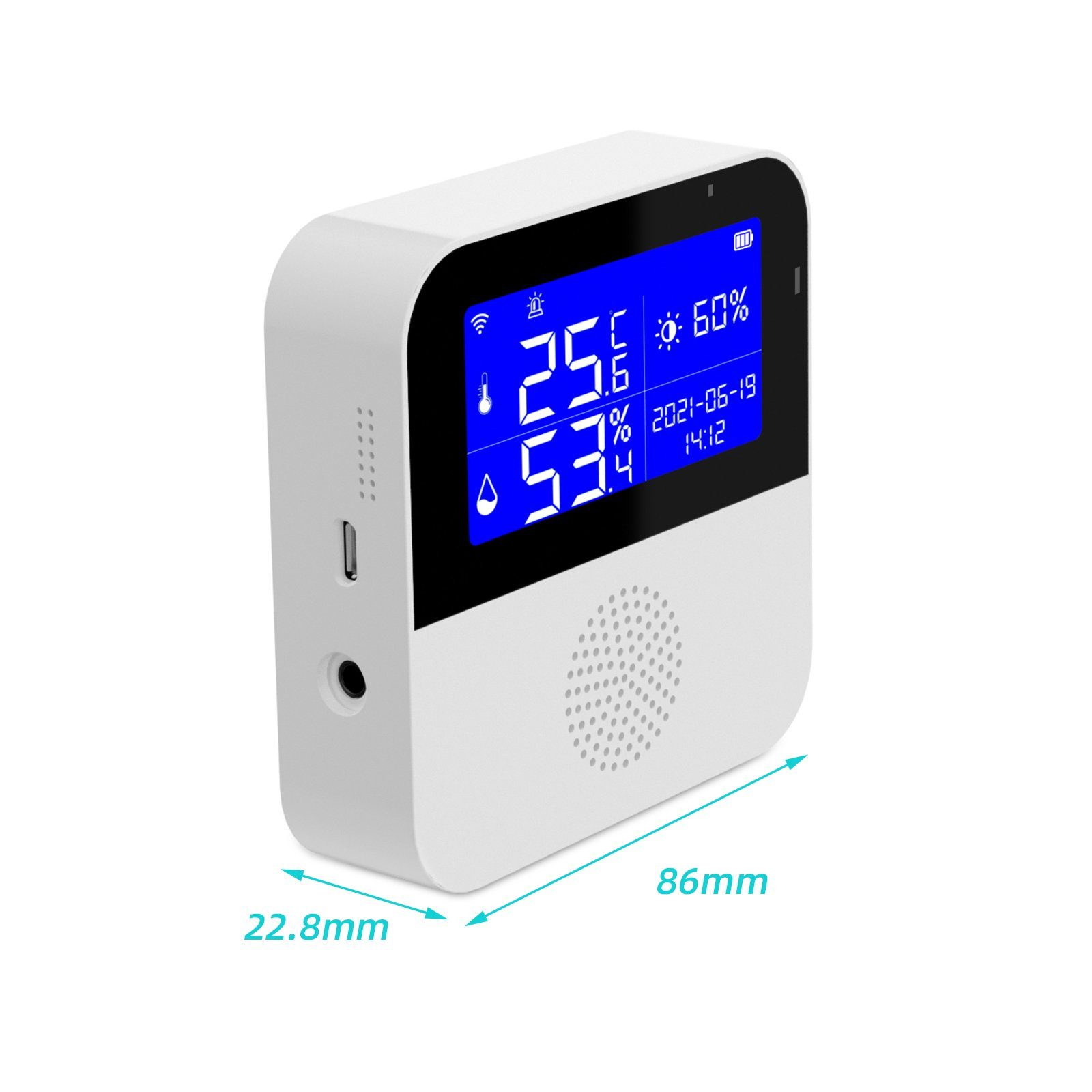 TWSOUL Hygrometer WiFi Smart Temperatur- °F Umschaltung zwischen und Luftfeuchtigkeitsmesser, Freie oder °C