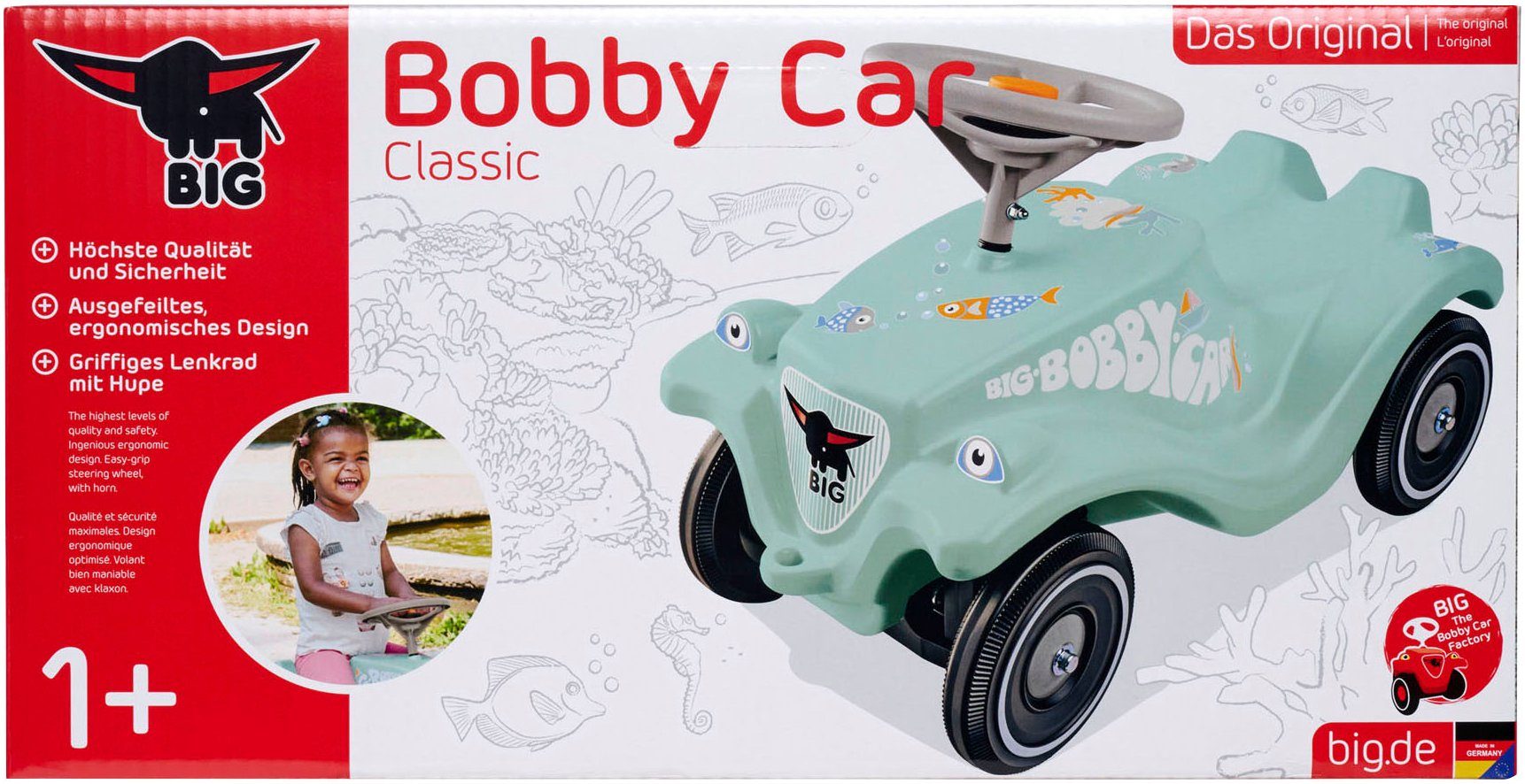 BIG Rutscherauto BIG Bobby-Car Green Sea, Made in Germany – Bild 5 von 5