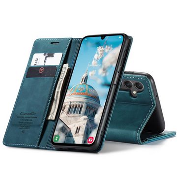 Wörleonline Handyhülle für Samsung Galaxy A35 5G Schutzhülle, mit Magnetverschluss und 2 Kartenfächern, Klapptasche