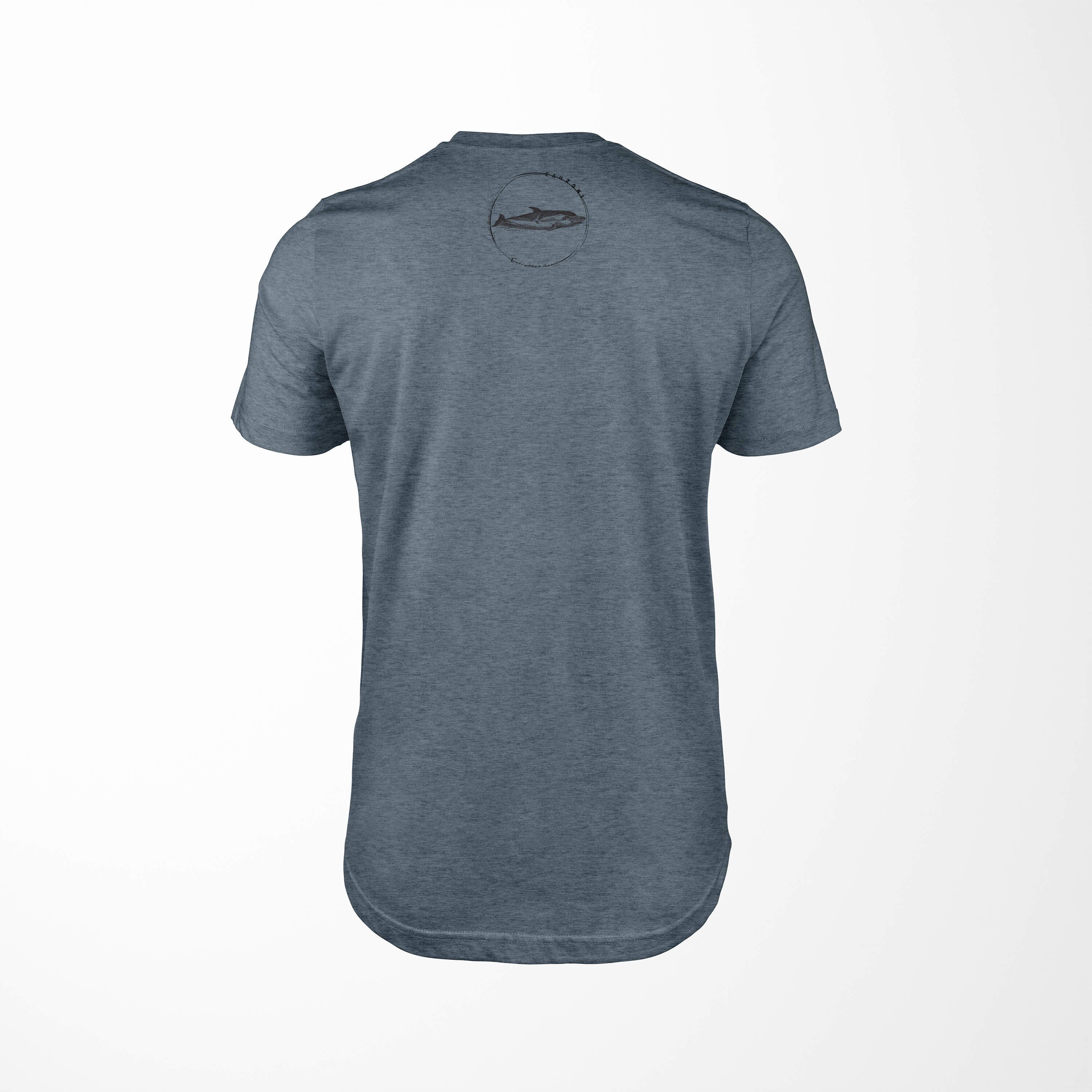 T-Shirt Evolution Delfin Herren T-Shirt Indigo Art Sinus