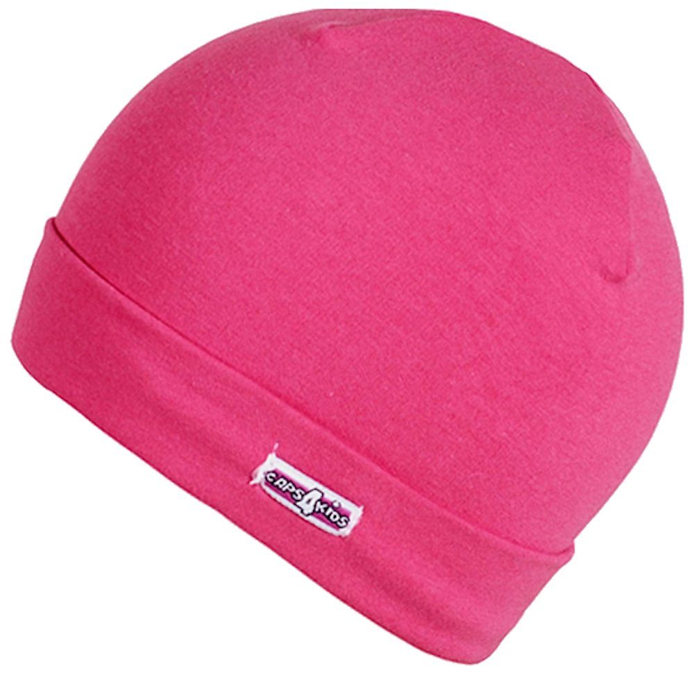 caps4kids Mütze gefüttert Fiebig Sweatmütze Fiebig Set) Jerseymütze rosa (kein