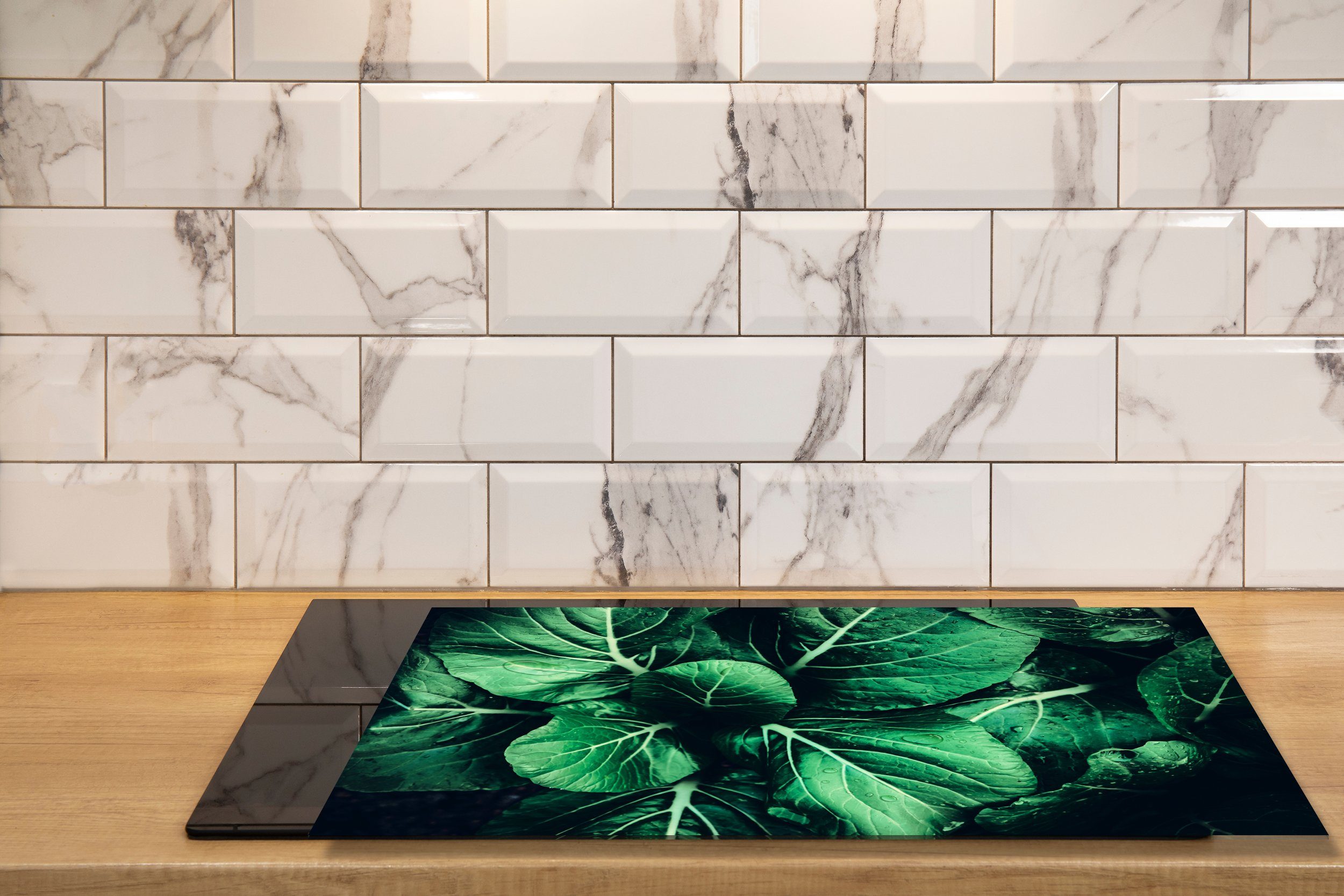 queence Herdblende-/Abdeckplatte Green Power Kohl, Rutschfeste Abdeckung - Lokal produziert, Acrylglas, (1 tlg)