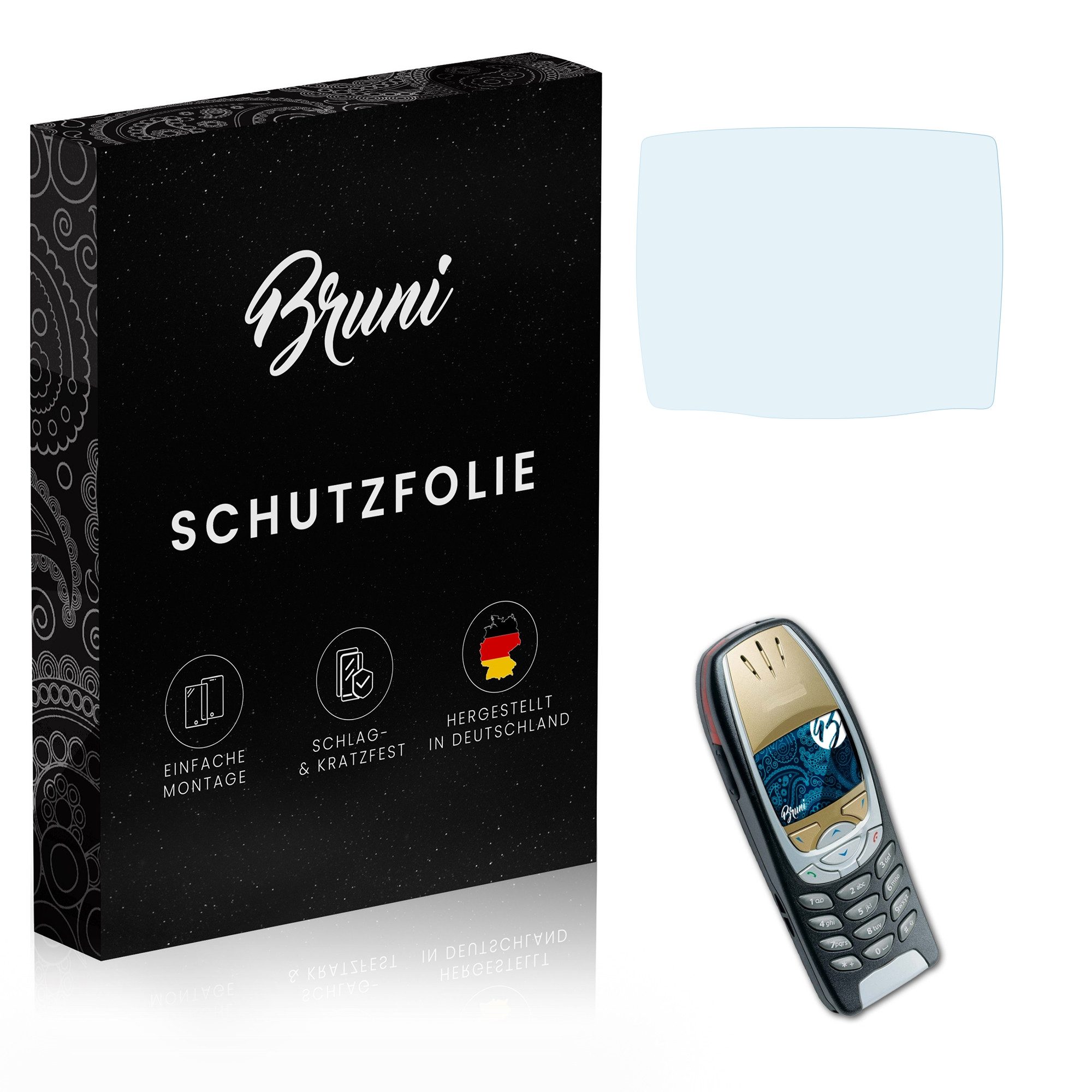 Bruni Schutzfolie Glasklare Displayschutzfolie für Nokia 6310i, (2 Folien), praktisch unsichtbar