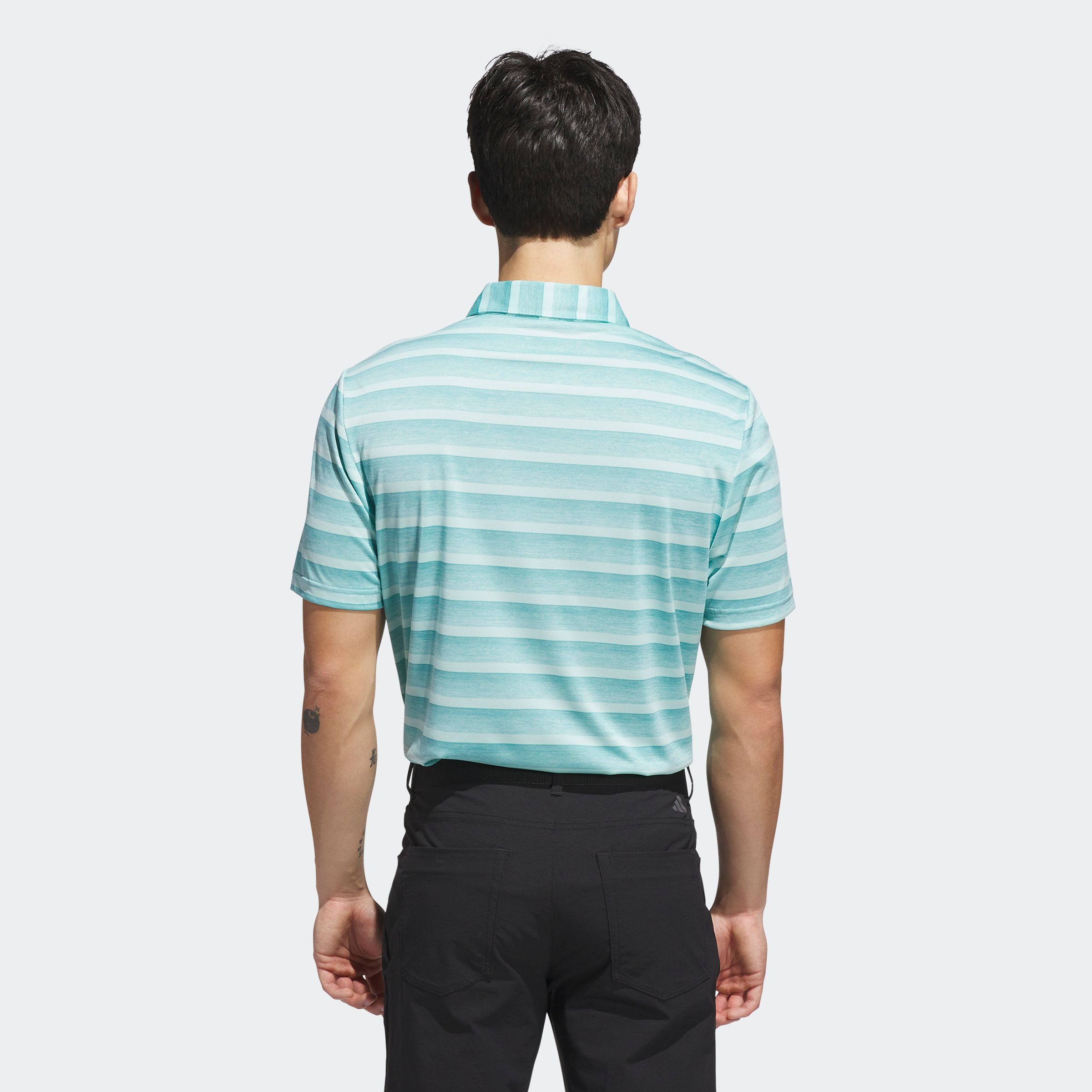 adidas Performance Poloshirt TWO-COLOR STRIPED klassischer Stil, mit Allover-Print, aus Pikeematerial