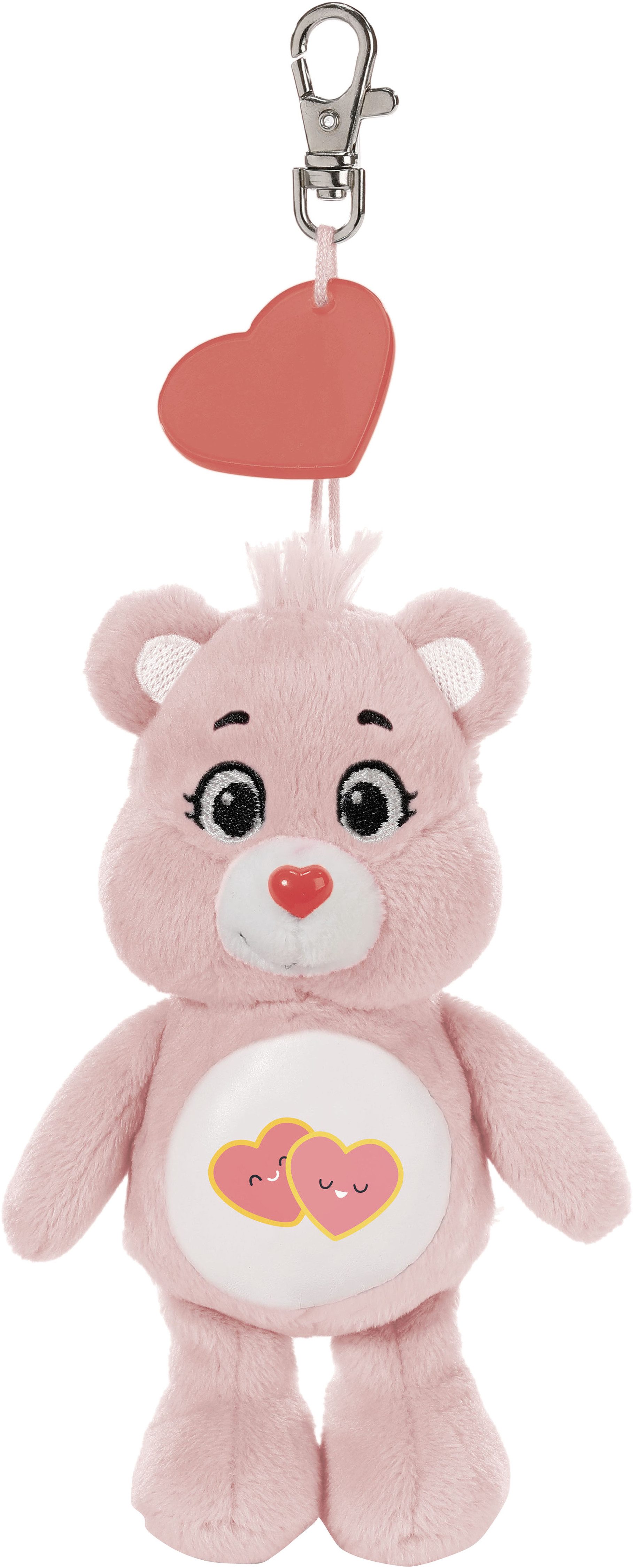 Nici Plüschanhänger CARE BEARS, Glücksbärchis, Lieb-mich-Bärchi, 15 cm, mit Charm