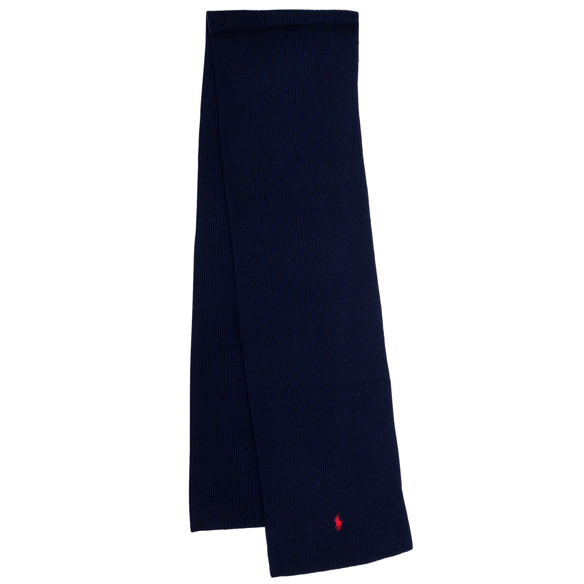 Polo Ralph Lauren Modeschal Herren Schal, Merino - SCARF, Logo, Rippstrick Blau | Wollschals