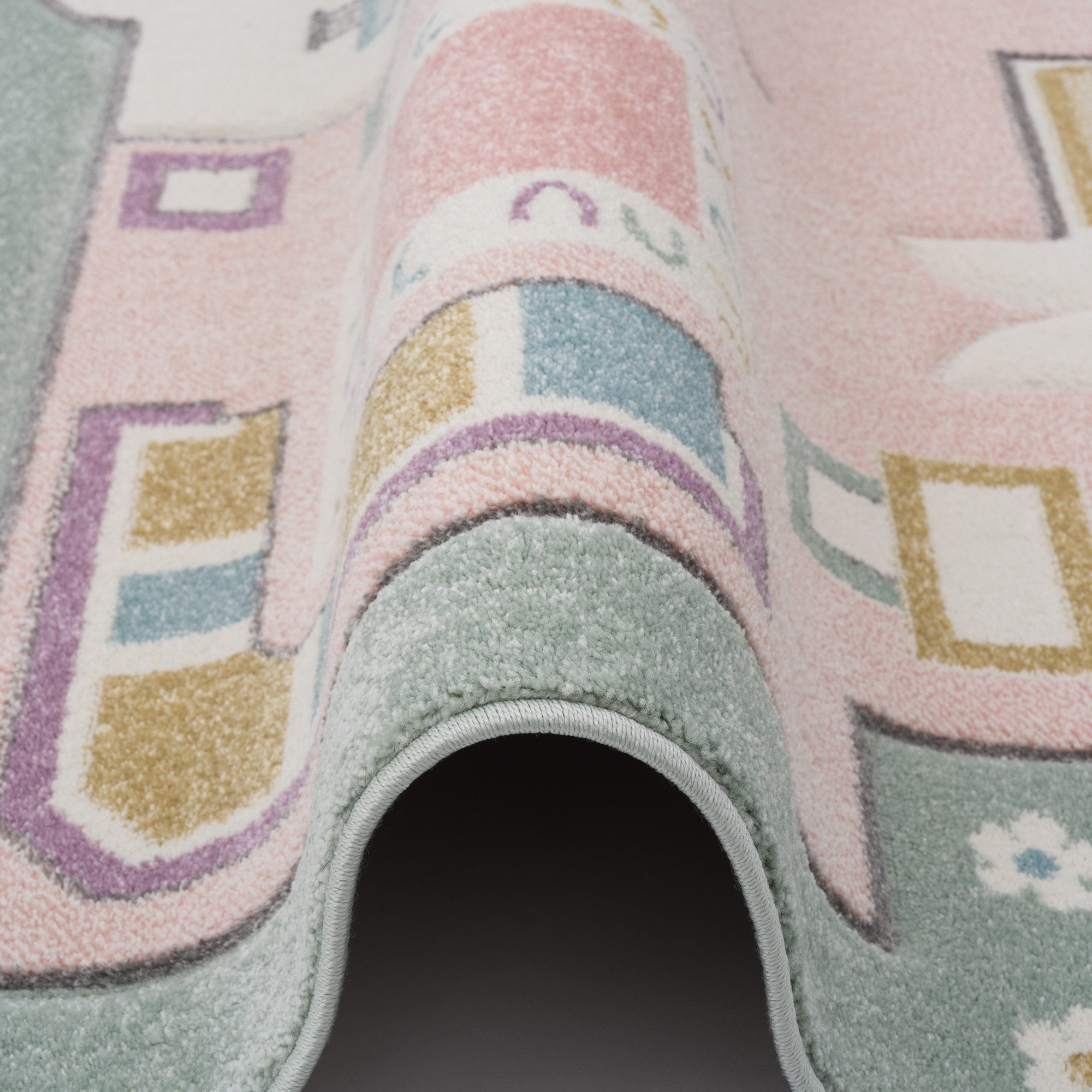 Pergamon Kinderteppich Kinder Teppich Maui Kids Pink House, Rechteckig, Höhe: 13 mm