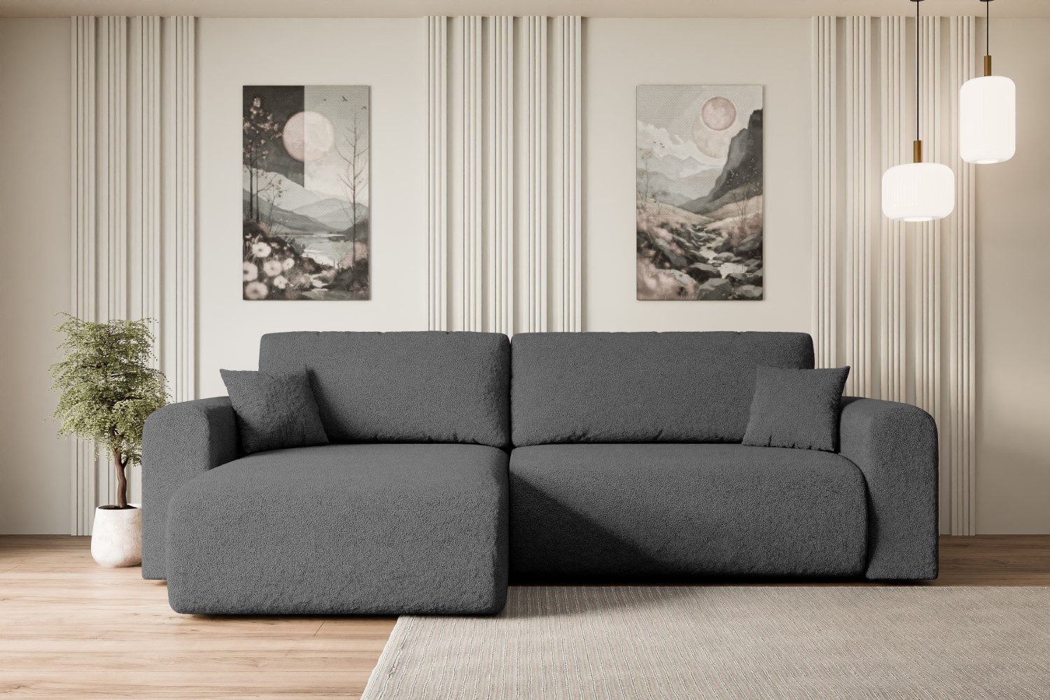 ALTDECOR Ecksofa ORRO-L, Couch mit Schlaffunktion, Wohnzimmer - Wohnlandsch günstig online kaufen