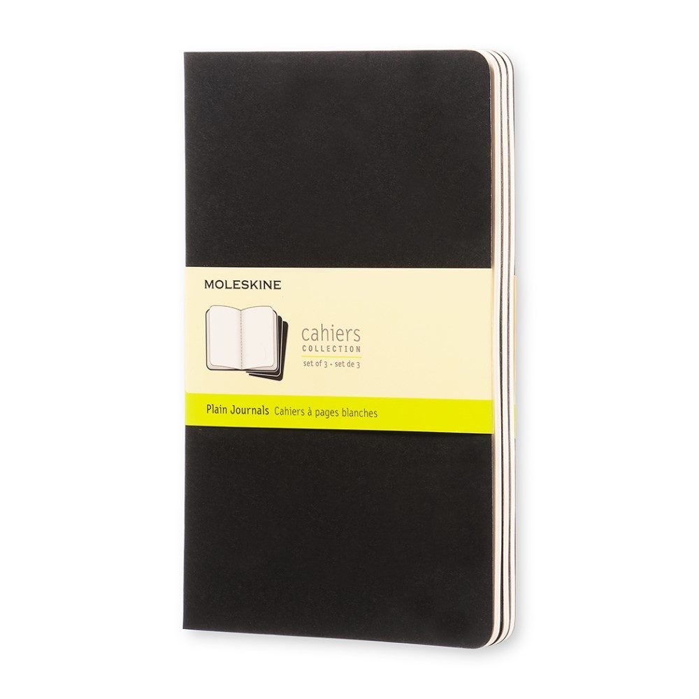 MOLESKINE Notizheft Cahier Notizhefte 3er-Set / Large / A5 / schwarz