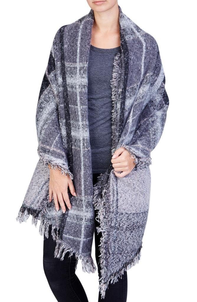 LOREZA Schal XXL Damen Karo Deckenschal 230cm x 70cm Winterschal