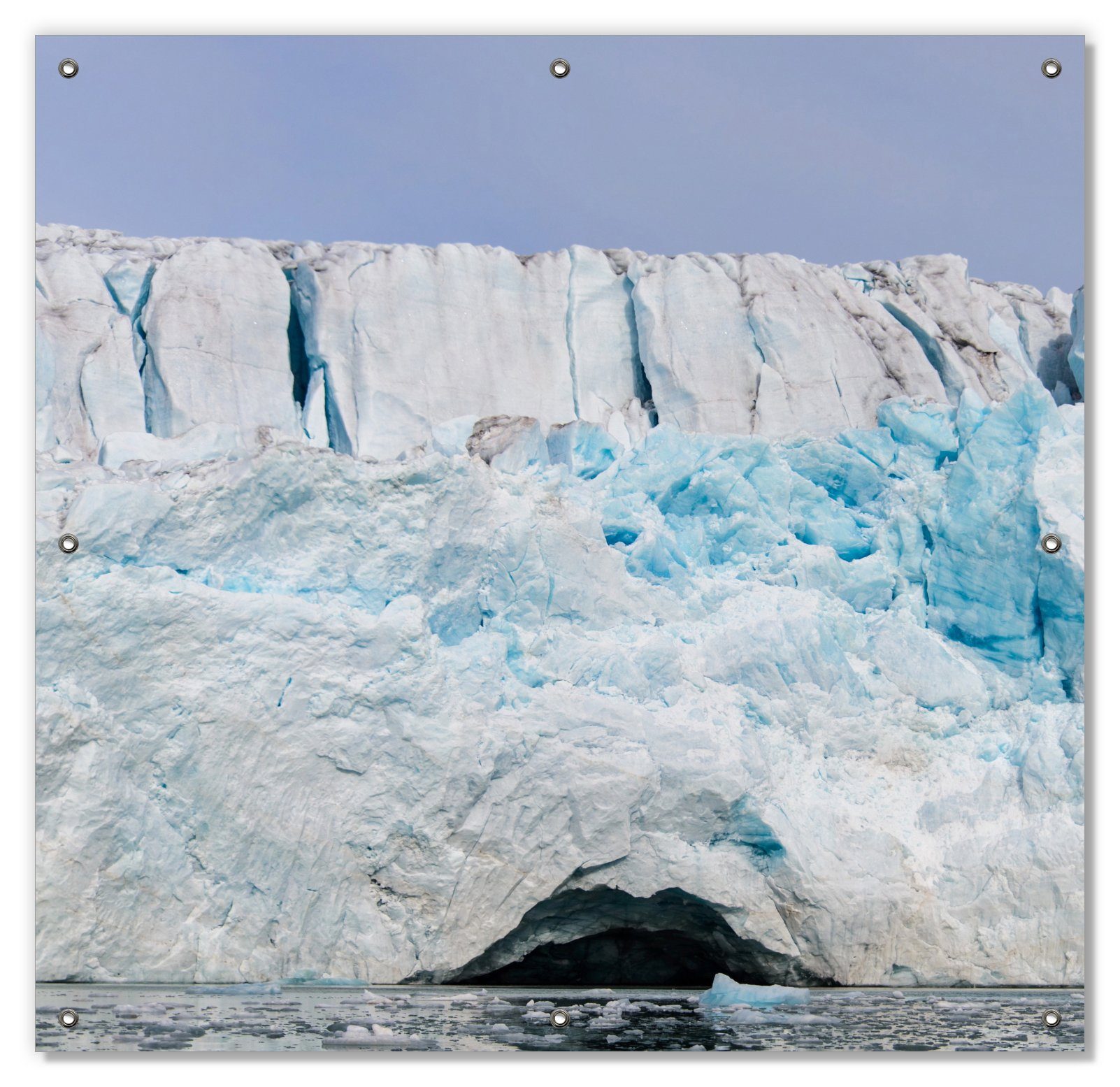 Sonnenschutz Gletscher im arktischen Meer, Wallario, blickdicht, mit Saugnäpfen, wiederablösbar und wiederverwendbar