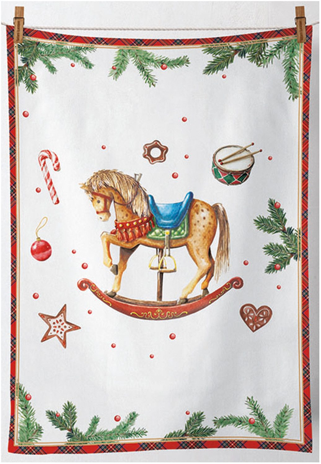 Ambiente® Geschirrtuch Classic rocking horse, (1-tlg., 1-teilig), Geschirrt günstig online kaufen