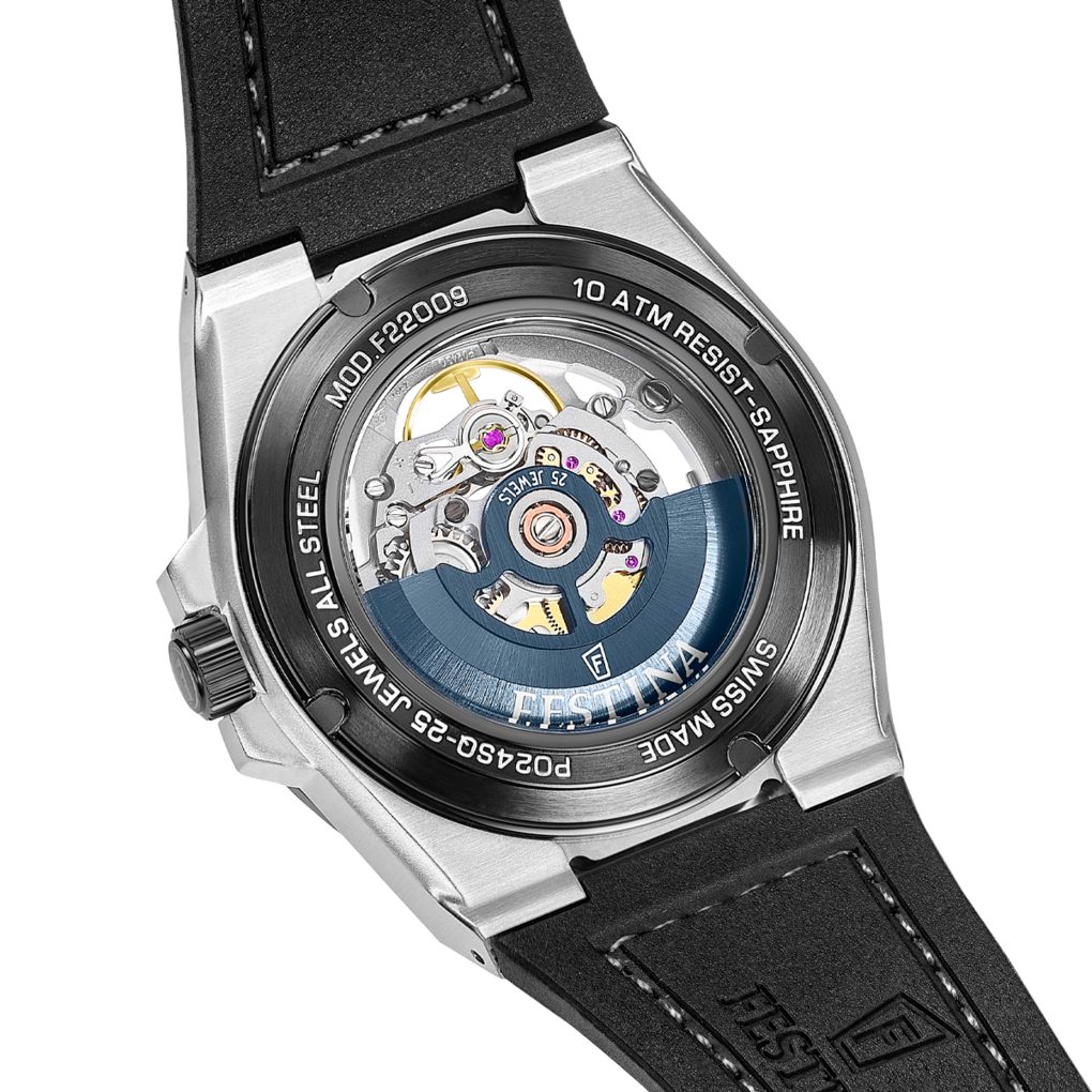 Festina Automatikuhr Automatic F22009_1, Armbanduhr, Herrenuhr, Swiss Made, Mechanische Uhr, Lederarmband