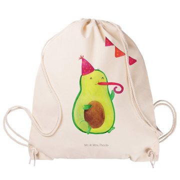 Mr. & Mrs. Panda Sporttasche Avocado Party - Transparent - Geschenk, Veggie, Beutel, Sportbeutel, (1-tlg), Stabile Kordel