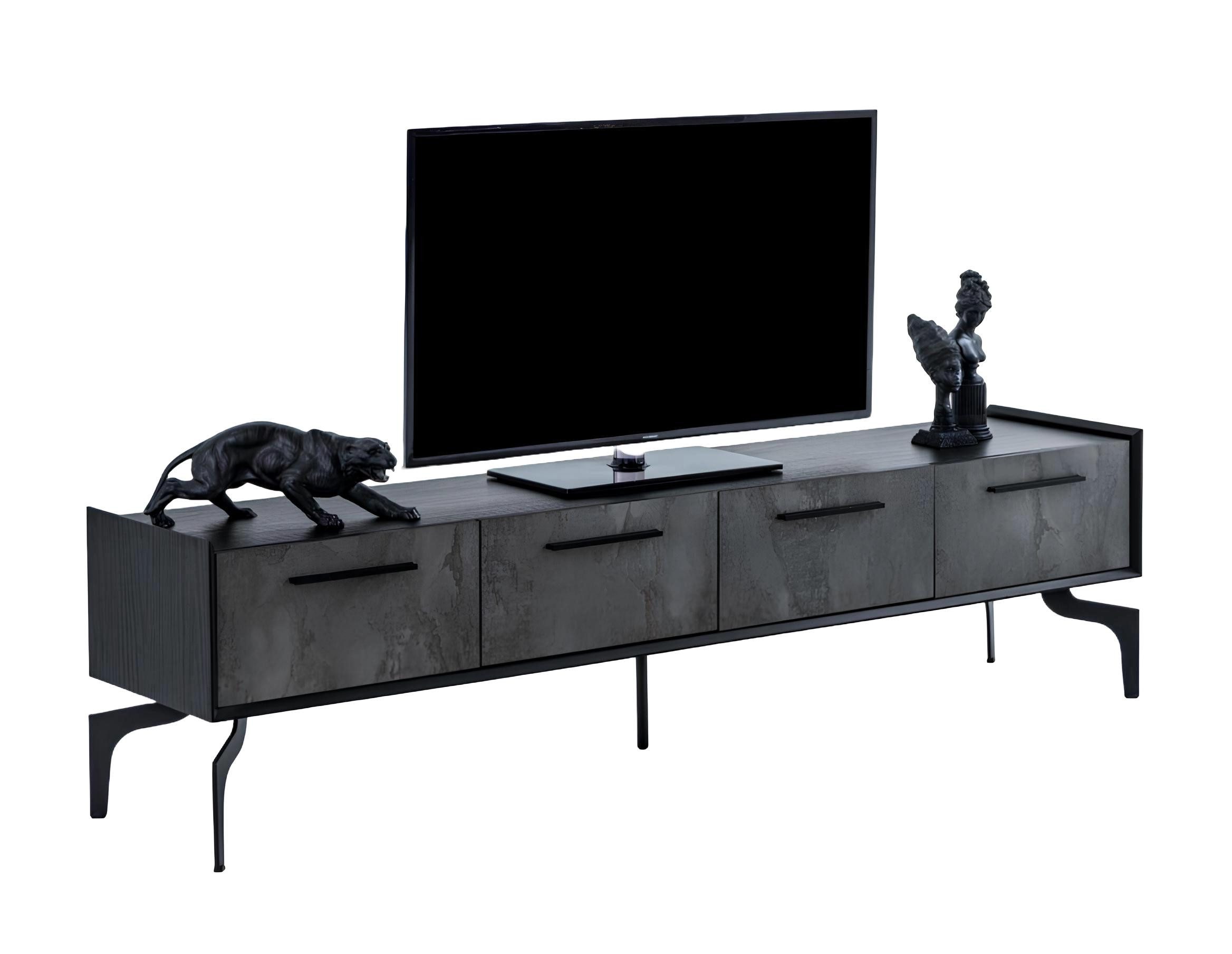 Xlmoebel TV-Schrank Medienmöbel für TV-Geräte - Kommode für TV-Unterhaltungselektronik (TV-Ständer) Hergestellt in Europa