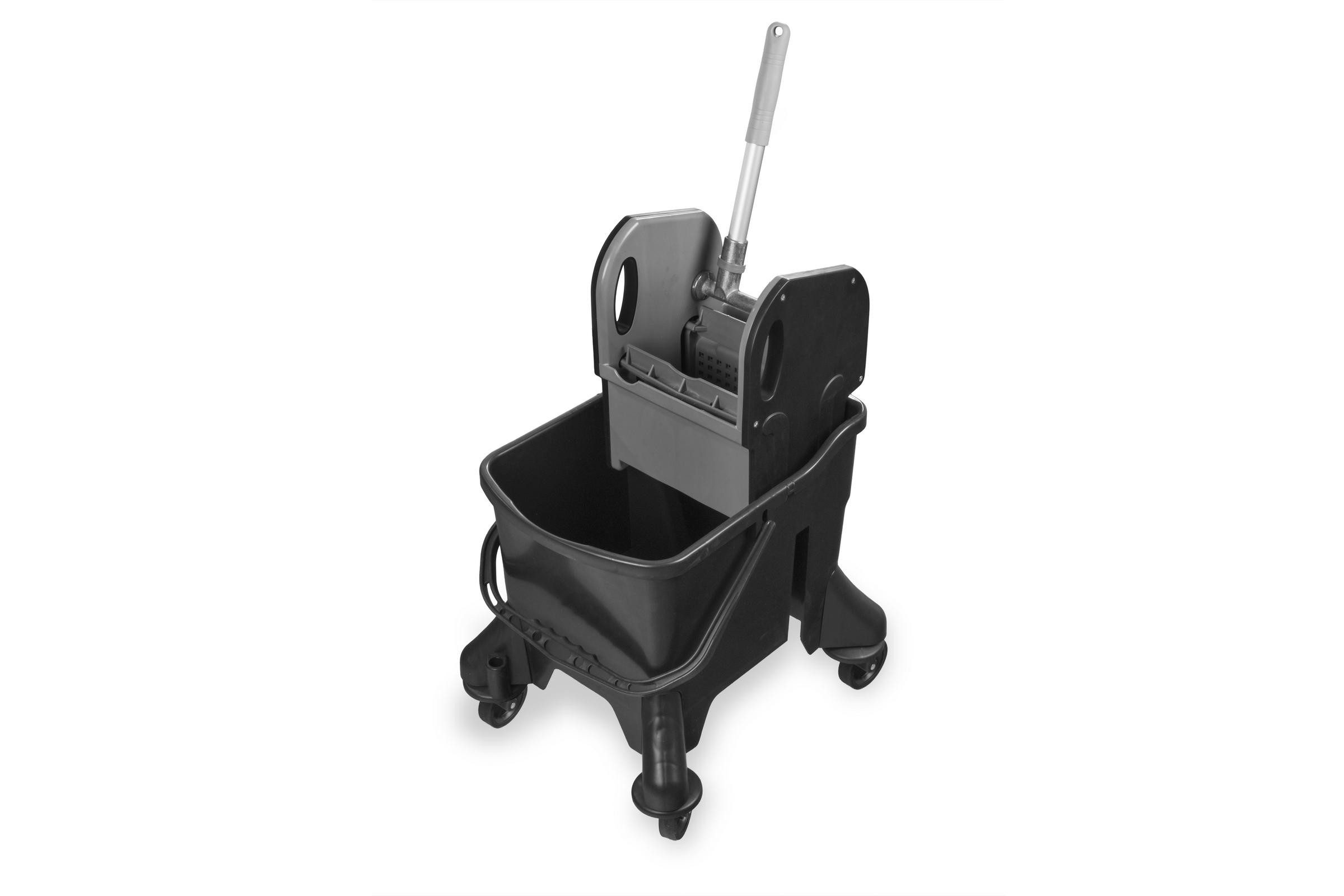 Hypafol Putzwagen, Reinigungswagen Mini HY-2100, 23 L mit Mopp-Presse Schwarz