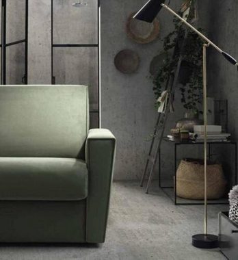 JVmoebel 2-Sitzer, Möbel Wohnzimmer Design Grün Textil Alfitalia Moderne Design