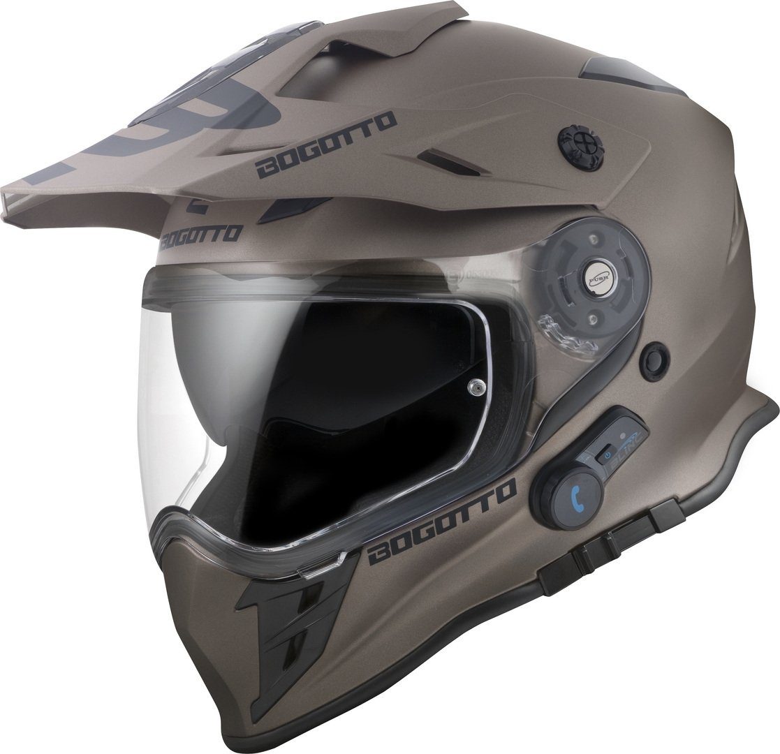 Bogotto Motocrosshelm H331 BT Bluetooth Enduro Helm, Integriertes Kommunikationssystem,geeignet Für Brillenträger,vorb